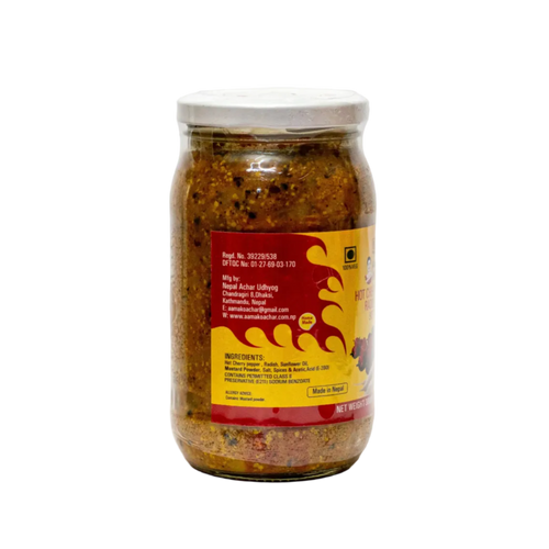 AAMA ko ACHAR Dalle & Mula ko Achar (HOT CHERRY PEPPER & RADISH PICKLE)