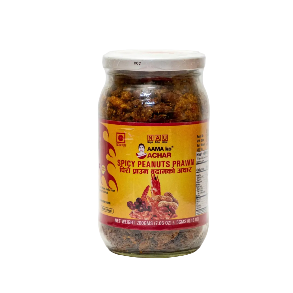 AAMA ko ACHAR Piro Prawn Badam ko Achar(SPICY PEANUT PRAWN PICKLE)