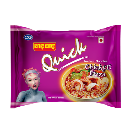 Wai Wai Quick Chicken Pizza Noodles - 60g (30 pkts)